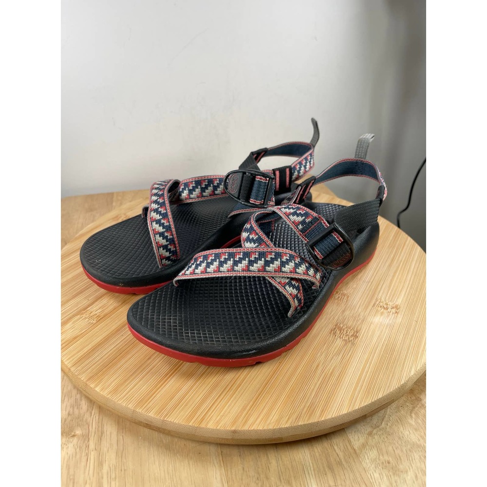 Chaco Z/1 Filmstrip Cobalt Blue Red Black Waterproof Sports Sandals J180239